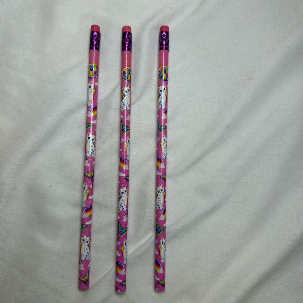 Vintage 90's Lisa Frank Cat Pencils Set Of 3
